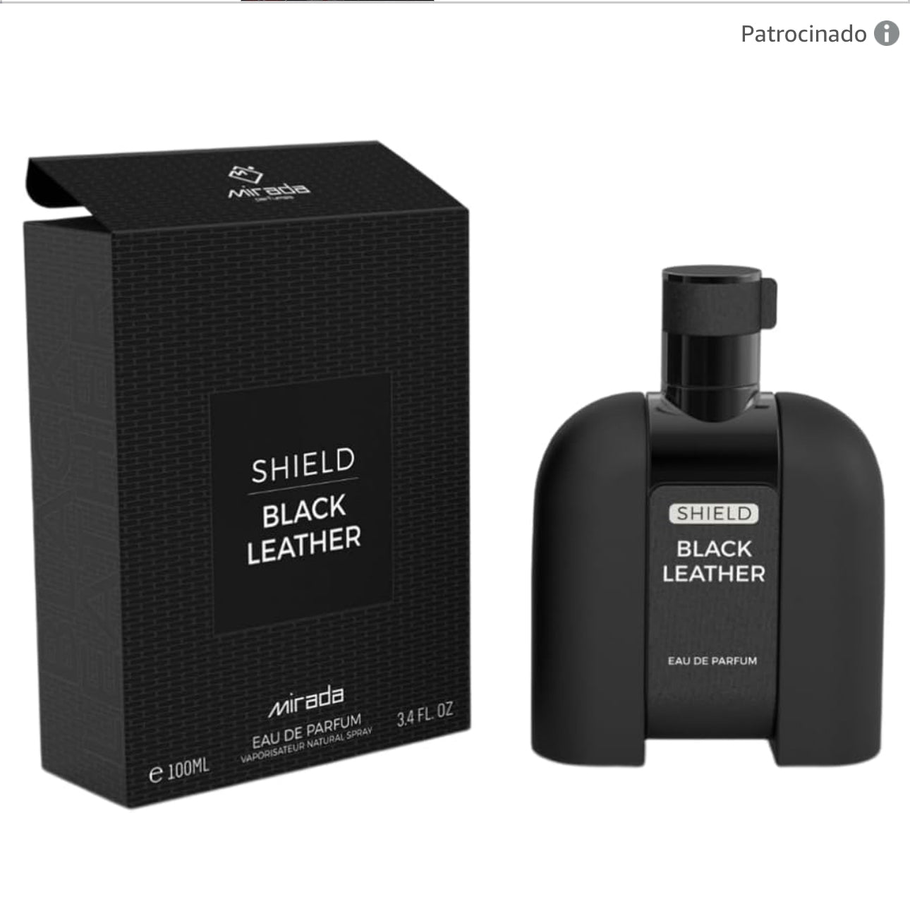 Shield Black Leather, Eau de Parfum for men (EDP) 3.4 FL. Oz